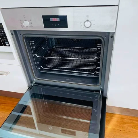 The inside of an oven after cleaning