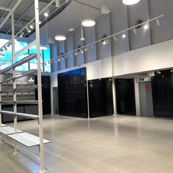 A polished floor in an empty retail fit-out